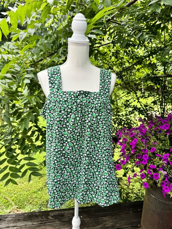 Cato Tops - Cato Women’s XL Green Black White Geometric Sleeveless Blouse